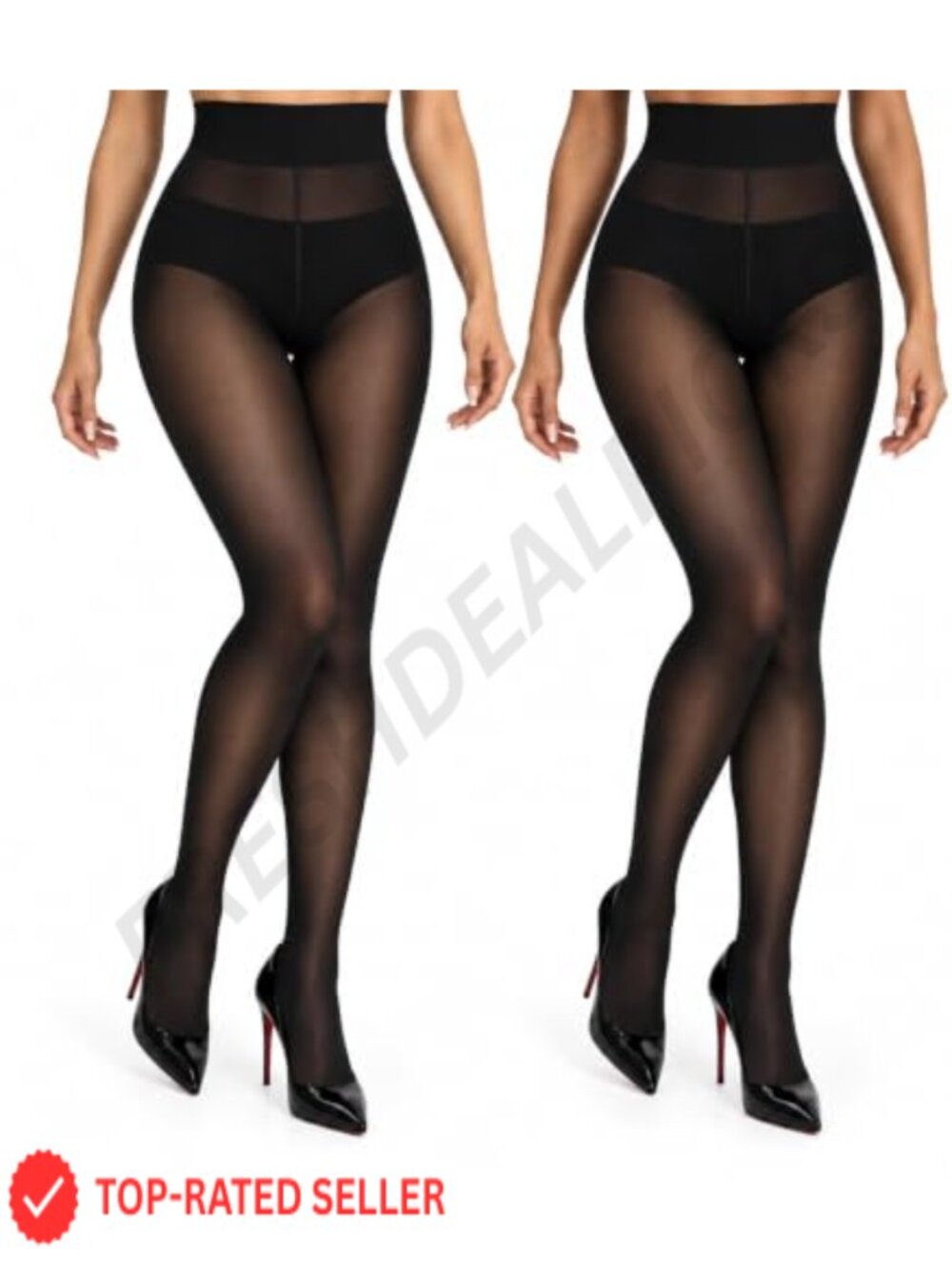 Sheer Glossy High Waisted Pantyhose Tights